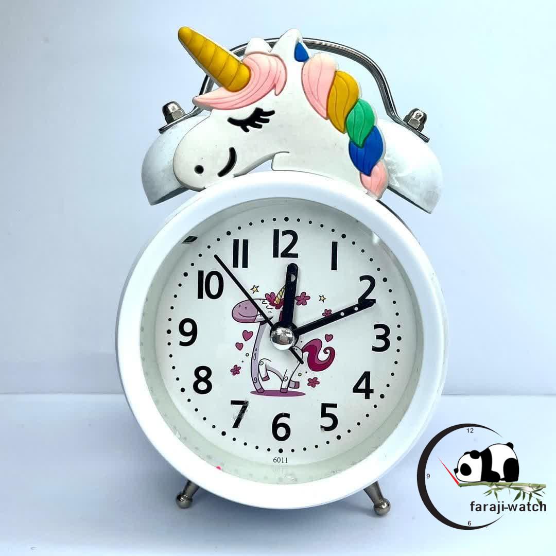 ساعت رومیزی زنگ دار طرح اسب شاخدار
