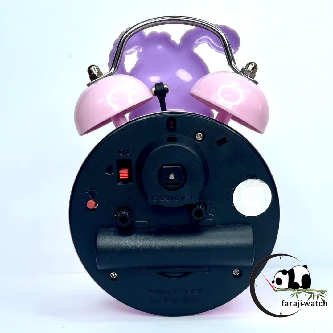 ساعت رومیزی زنگ دار طرح خرگوش - تصویر 3